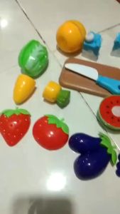 Mainan Edukasi Anak Masak Masakan Buah Sayur dan Kue Tart Potong MF 20