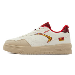 361° Womens Casual Shoes Versatile Thick Bottom Sports Sneakers Spring 2025 Mid-Cut Synthetic Leather Adult Footwear