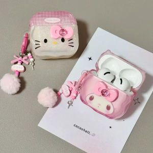 Sanrio | Cartoon Hello Kitty Melody Earphone Case For AirPods 4 1 2 3 Pro 2 Pro 3 Wireless Bluetooth Headset Soft TPU Protective Cover