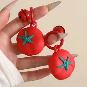 Tomato Pattern Pet Protection Case for AirTag Tracker Soft Shell Anti-Fall Loss Prevention Digital Accessories