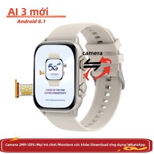 Đồng Hồ Thông Minh 4G Full Netcoms Ultra AI Hệ Điều Hành Android 16G 32GB GPS WiFi Tải Ứng Dụng 49MM Dây Đeo Nam Nữ Với Chức Năng Theo Dõi Sức Khỏe AI
