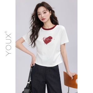 YOUXIANG | Áo Thun Dạo Phố Mới Mùa Hè Hàn Quốc