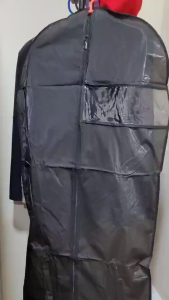 QB Plastik Baju Hitam Sarung Baju Clothes Dust Cover Garment Bag Cloth Cover Black Wardrobe Organizers Coat cover