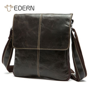 Túi đeo vai da thật nam phong cách retro dọc bằng da bò sức chứa lớn Túi đeo chéo thường ngày cho nam