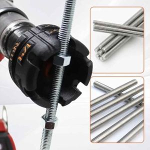 Metal Nut Zipper Drill Attachment for Fast Nut and Bolt Removal Nut Remover Bolt Extractor Tool for Conduit Racks Socket Wrench