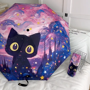 Automatic folding umbrella cartoon umbrella Sunshade and UV resistant umbrella Cute ladies parasol