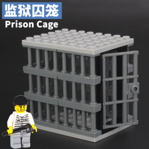 Military Base Prisoner Assembly Toy Military Base Prison Cell Zombie Figure Building Blocks Plastic Toys for Children over 5
