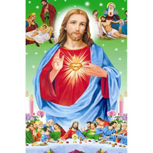 Bộ Tranh Tô Màu Theo Số Acrylic Chúa Giê-su & Đức Mẹ Maria Trên Vải Bố Tranh Nghệ Thuật Số Dành Cho Người Lớn Đồ Chơi Sáng Tạo