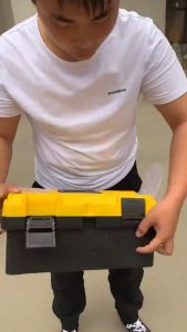 CuddleCove 2 Layer Tool Box Multifunction Portable on-Board Heavy Duty Tool Storage Box Large Capacity