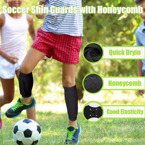 2PCS Soccer Shin Guards - Calf Compression Sleeve with Honeycomb PadsLightweight Calf Protective Gear for Football MTB Sports