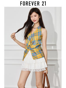 Forever21 | Dopamine Check V-Neck Strap Vest Slim Fit Summer T-Shirt