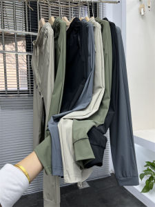 Ultra-Large Elastic Ice Silk Mens Casual Pants Summer Cool Anti-Wrinkle Quick-Dry Breathable Four-Dimensional Elastic Sports Casual Pants