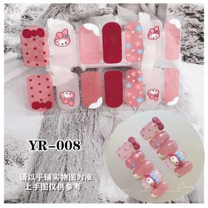Trendy Autumn Winter Plaid Nail Art Stickers Full Cover 3D Waterproof New Year Nail Tips Stickers for Students Beauty Tools