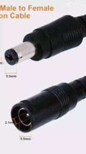 ปลั๊กเลียบ ตัวผู้/ตัวเมีย DC Power Extension ปลั๊กแจ็ค5.5มม.X 2.1มม.ปลั๊กสำหรับกล้องวงจรปิด