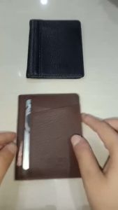Cuikca Dompet Kartu Tipis Muat Banyak HF045 Bahan PU Tebal Kulit Jeruk Dua Lipatan