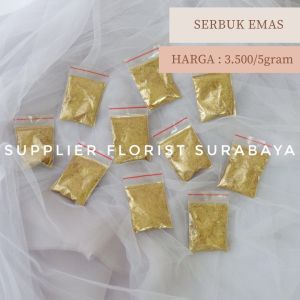 SFS - gliter gold 5 gram / serpihan gold / bubuk gold / glitter bubuk emas / gilter emas / serpihan emas / emas mainan