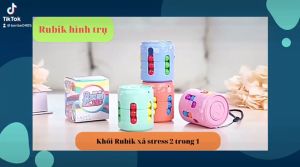 Đồ chơi khối xoay Rubik hình trụ rèn luyện tư duy logic tính kiên nhẫn và giảm căng thẳng cho người lớn và trẻ em