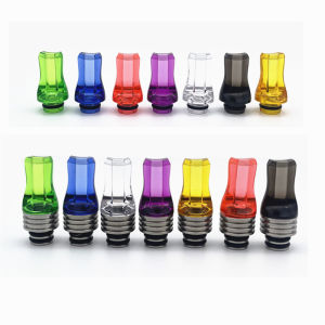 1PC 510 MTL Flat Mouth Stainless Steel Plastic Small Caliber Spliceable Drip Tip