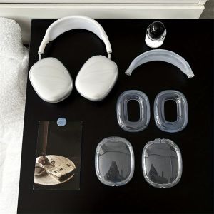 5Pcs TPU Protective Cases for Apple AirPods Max Headphones Soft Transparent Earphone Covers Durable Non-Slip Accessories for AirPods Max