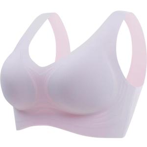 MiiOW | Catwoman Official Flagship Seamless Womens Underwear Sports Leisure Style No-wire Vest Thin Summer Bra Gathered Underboob Anti-Sagging Beautiful Back