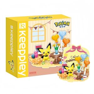 Keeppley | Pokemon Building Blocks Toys Pikachu Psyduck Snorlax Eevee Togepi Cartoon Assemble Model Anime Figure Children Birthday Gifts