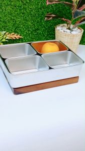 ชุดกล่องเครื่องปรุ่ง SL 4 ช่อง+ฝา 304 (YKC04002)