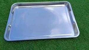 ถาดเสิร์ฟสแตนเลสทรงสี่เหลี่ยมขนาด 58*42*2 cm