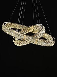 Nordic Crystal Chandelier Ceiling Light For Living Room Morden Hanging Lamp Dining Drop Lights Pendant Lamps With Remote