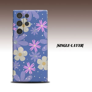 BILIBILI | Pastel Blue Daisy Dot For Samsung Galaxy S26 S25 S24 A56 A36 Dual Layer Luxury Fashion Full Lens Protective Case