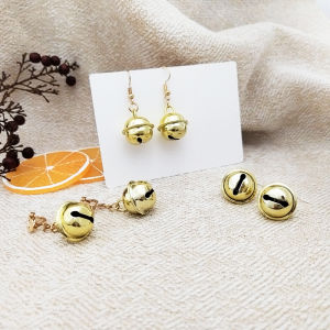 Fashionable Bell Earrings Womens No Piercing Required Personality High-Quality Trendy New Style Clip-On Ear Jewelry Accessories