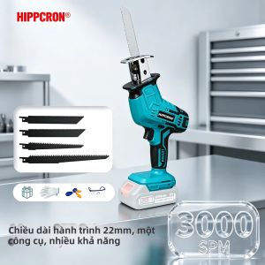 Máy Cưa Điện Không Dây 3 Trong 1 HIPPCRON 3000SPM Máy Cưa Xích Nhẹ Dùng Cho Gỗ & Kim Loại 4 Lưỡi Dao Tương Thích Với Makita 18V Không Bao Gồm Pin