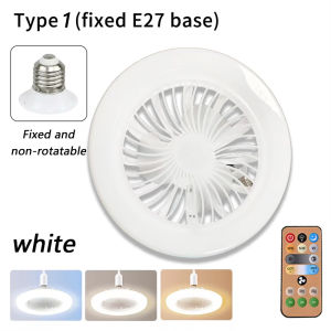 3 In 1 Energy Saving Remote Control Ceiling Fan Lamp Infinitely Dimmable E27 Base Bottom Noise Mute LED Decorative Light 85-265V