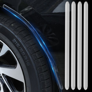 4ชิ้น สติกเกอร์ป้องกันขอบรถแบบใสอเนก ประสงค์สติกเกอร์ป้องกันขอบกันชนรถยนต์ แถบยางรอย ขีดข่วน