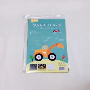 Combo 10 tranh cạo A4 kèm tô màu nhiều chủ đề siêu cute cho bé (Tặng bút cạo)