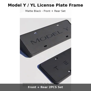 Tesla Model 3 Y/YL 2025-2026 License Plate Frame Front Rear 2PCS Plate Holder