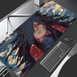 Bandai | Large Mouse Pad Naruto Madara Uchiha Professional eSports Game Players Speed Rubber Game Extended Desk Mat Mousepad Keyboard Mat