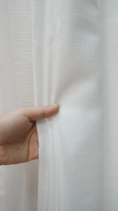 Ins.Fabric Checker Privacy thick sheer ready stock day curtain langsir tebal putih