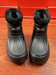 Cotton Shoes Mens Winter Thickened Waterproof Snow Boots Elderly Winter Cotton Shoes Men Ermian Shoes Men Elderly Cotton Waterproof Shoes Men