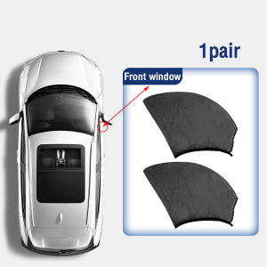 Vacaka Car Window Sunshade Mesh Car Mosquito Net Screen 1Pair Visor Mesh Breathable Anti-UV