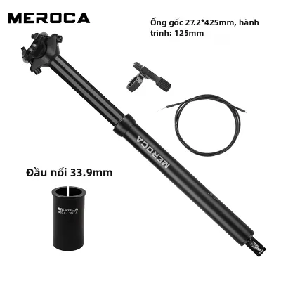 MEROCA | Cọc yên xe đạp MEROCA điều khiển bằng dây tăng giảm độ cao 125mm