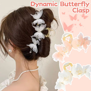 【♡Lovely girls house♡】Butterfly Hair Clamp Grab Clip Women Back Head Hair Clip Shark Clip Headdress Hair Accessories