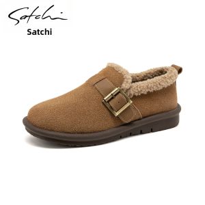 Fur-lined Warm Womens Shoes Slip-on Birkenstock Style Casual Shoe