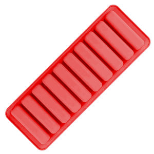 Long Strip Silicone Mold 10 Cavity Finger Shaped Chocolate Rectangular Cereal Chocolate Bar Cookie Ice Cube Trays Baking Tools