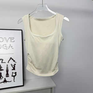 เสื้อกั๊กออกกำลังกายแบบสวมลำลองสำหรับผู้หญิงในช่วงฤดูร้อนปี 2024 ทรงหลวม สไตล์สปอร์ต โพลีเอสเตอร์ สีพื้น