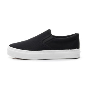 Thick Sole Sneakers Couple Platform Heel Mens and Womens Pure Color Canvas Shoes Mens Spring Casual Shoes Slip-on Breathable Trendy Mens Shoes
