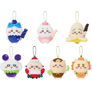 Bandai | Cute Fruit Series Small Pendants - Blueberry Banana Usagi Peach Hachiware Momonga Soft and Cute Doll Backpack Pendants