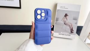 Colorful Down Jacket Pattern Silicon Phone Case For iPhone 11 12 13 14 15 16 Pro Max X XR 6 7 8 14 15 16 Plus Drop Protect Cover