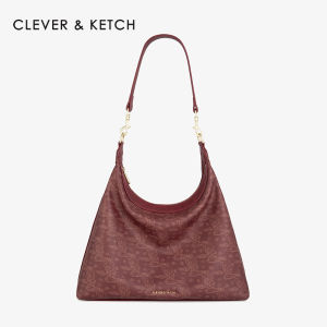 Fashionable Red Print Single Shoulder Underarm Bag Womens 2025 New Wedding Bag Stylish Crossbody Bag Clever&Ketch Brand