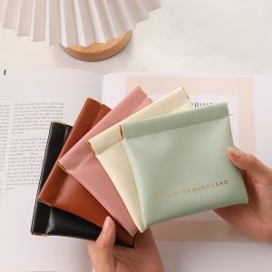 Clouds Mini Coin Purse Cosmetic Bag Multi-functional Portable PU Leather Coin Purse Lipstick Auntie Towel Monthly Storage Bag