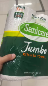 Sanicare Jumbo Size Kitchen Paper Towel Twin Pack 2PLY